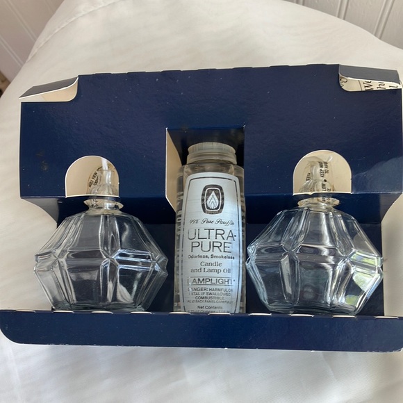 NWT Vintage LAMP LIGHT FARMS Crystal Lights Oil Candle Set, Ultra Pure Oil - Picture 3 of 12